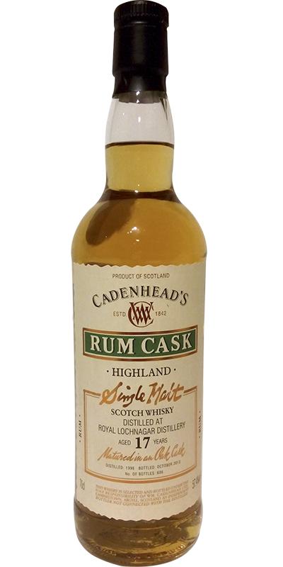 Royal Lochnagar 1996 CA Wood Range Rum Cask 57.4% 700ml