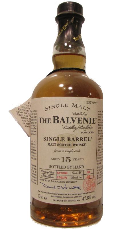 Balvenie 15yo Single Barrel Bourbon Cask #268 47.8% 700ml
