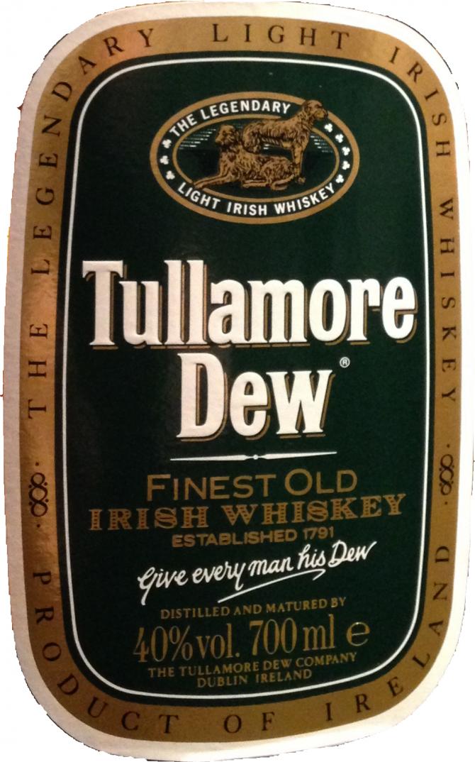 Tullamore Dew Finest Old The Legendary Light Irish Whisky 40% 700ml