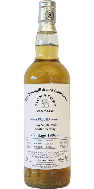 Caol Ila 1996 SV The Un-Chillfiltered Collection 5574 + 75 46% 700ml
