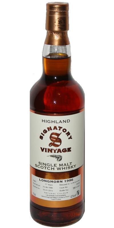 Longmorn 1996 SV Vintage Collection First Fill Sherry Butt #105090 43% 700ml