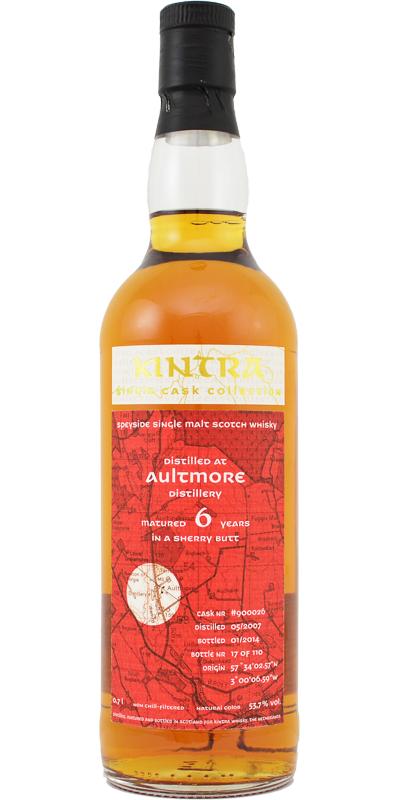Aultmore 2007 KiW Single Cask Collection Sherry Butt #900026 53.7% 700ml