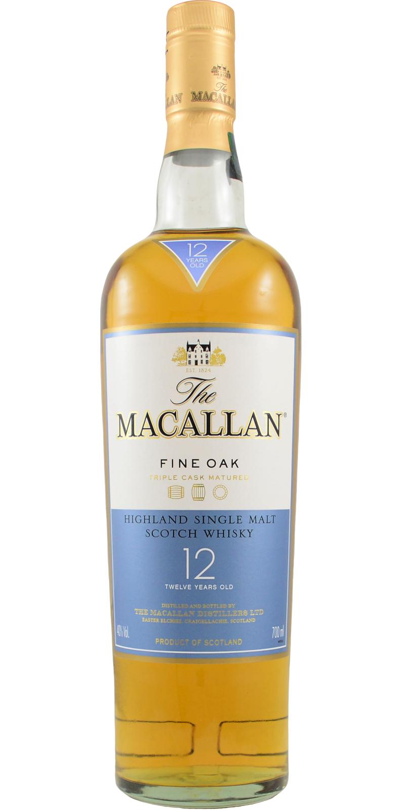 Macallan 12yo Fine Oak Triple Cask Matured 40% 750ml
