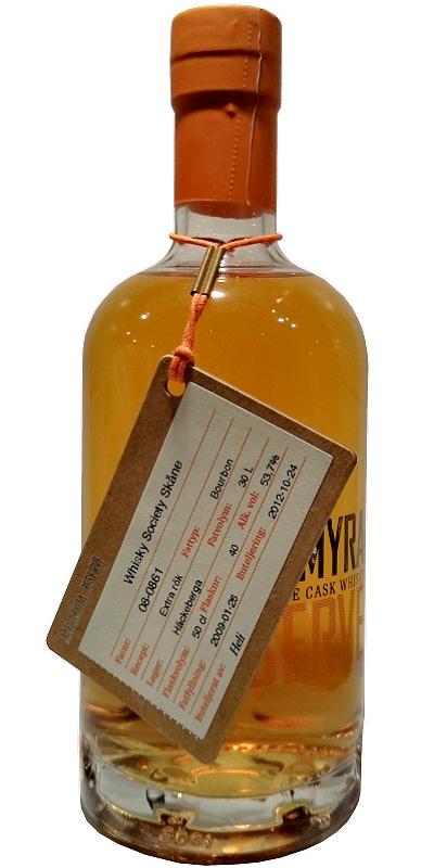 Mackmyra 2009 Reserve Extra Rok Bourbon 08-0861 Whisky Society Skane 53.7% 500ml