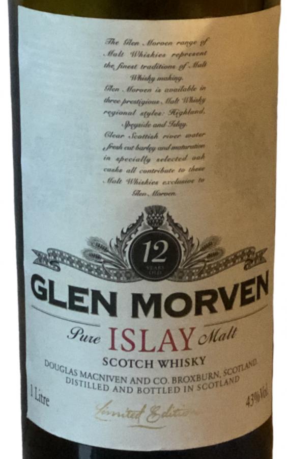 Glen Morven 12yo McN Pure Islay Malt 43% 1000ml