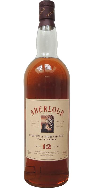 Aberlour 12yo Pure Single Highland Malt Bourbon and Sherry Casks 43% 1000ml