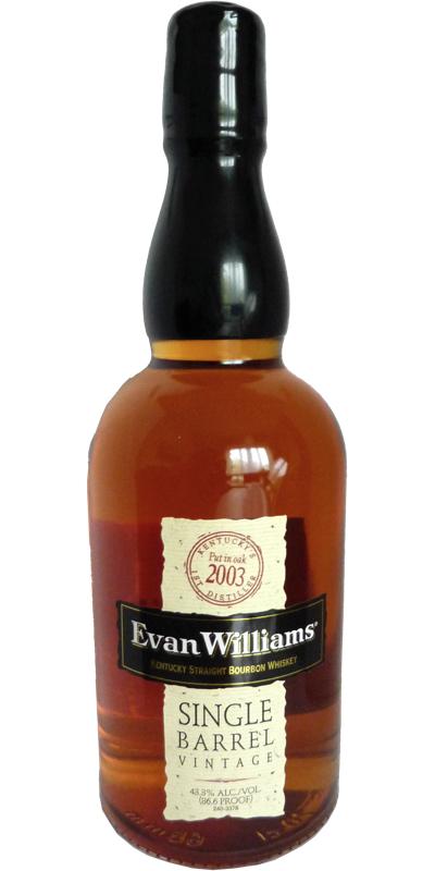 Evan Williams 2003 Single Barrel #166 43.3% 700ml