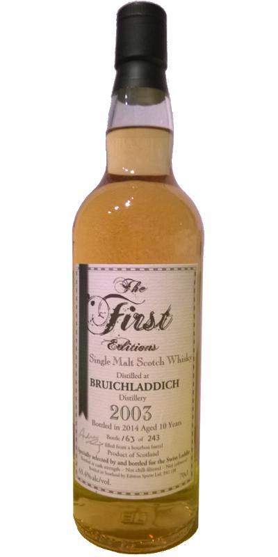 Bruichladdich 2003 ED The 1st Editions Bourbon Barrel 63.4% 700ml