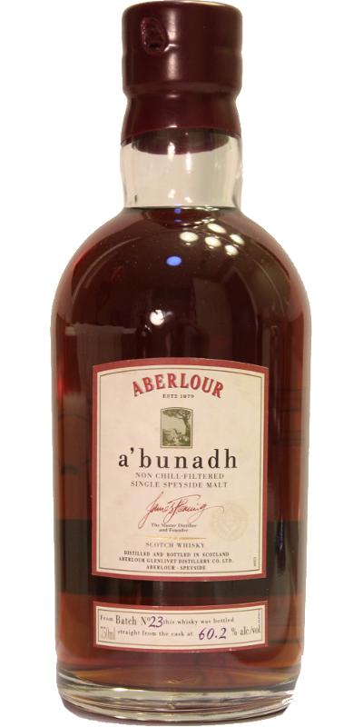 Aberlour A'bunadh batch #23 Spanish Oloroso Sherry Butts 60.2% 750ml