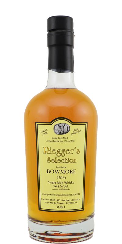 Bowmore 1995 RS Nicaragua Rum Cask Finish #6 54.9% 500ml