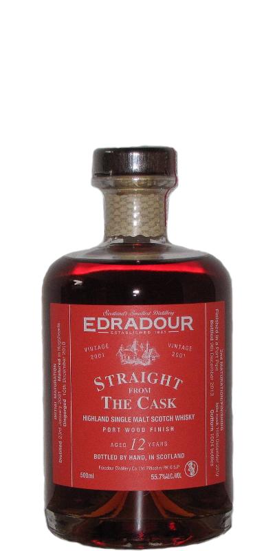 Edradour 2001 Straight From The Cask Port Wood Finish 55.7% 500ml