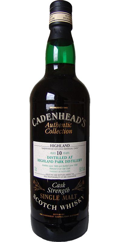 Highland Park 1988 CA Authentic Collection Sherry Cask 59.5% 700ml