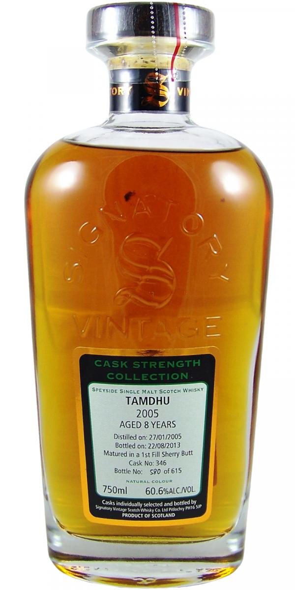 Tamdhu 2005 SV Cask Strength Collection 1st Fill Sherry Butt #346 60.6% 750ml