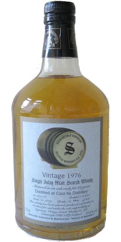 Caol Ila 1976 SV Vintage Collection Dumpy Oak Cask #8079 World of Whiskies 59.4% 700ml