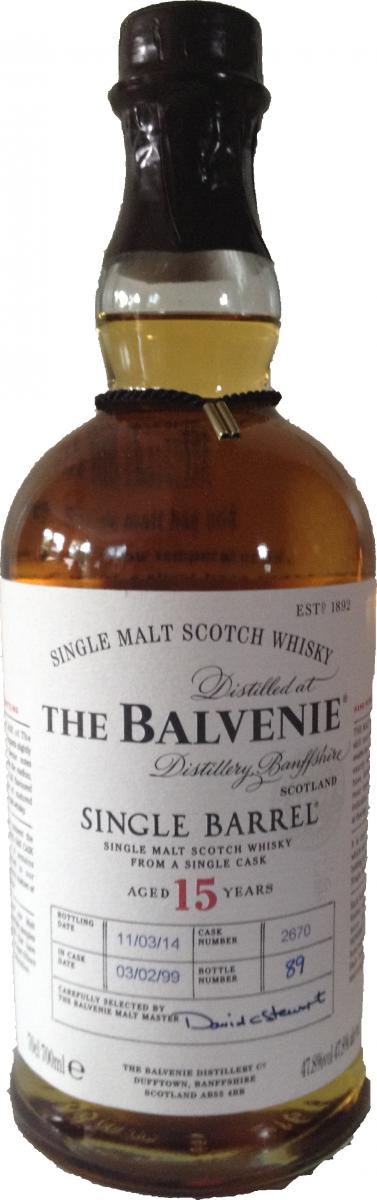 Balvenie 15yo Single Barrel Traditional Oak Casks #2670 47.8% 700ml