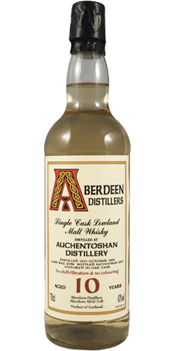 Auchentoshan 1992 BA Aberdeen Distillers Oak cask #6196 43% 700ml