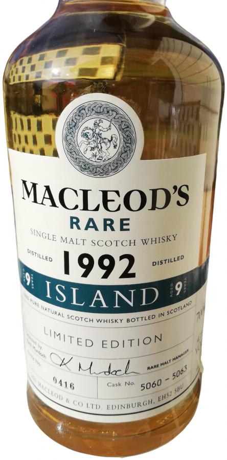 Macleod's 1992 IM Vintage Rare Single Island Malt 5060 5063 43% 700ml