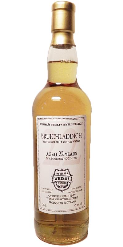 Bruichladdich 1991 SWf Westeras WhiskyWenner Selection Bourbon Hogshead 3278/1 47.9% 700ml