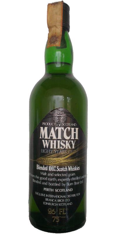 Match Whisky 8yo BBBl Blended 100% Scotch Whiskies Branca Bros Ltd 43% 750ml