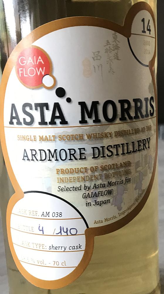 Ardmore 2000 AM Fifty-three stages of the Tokaido Sherry Cask AM 038 Gaiaflow 52.5% 700ml