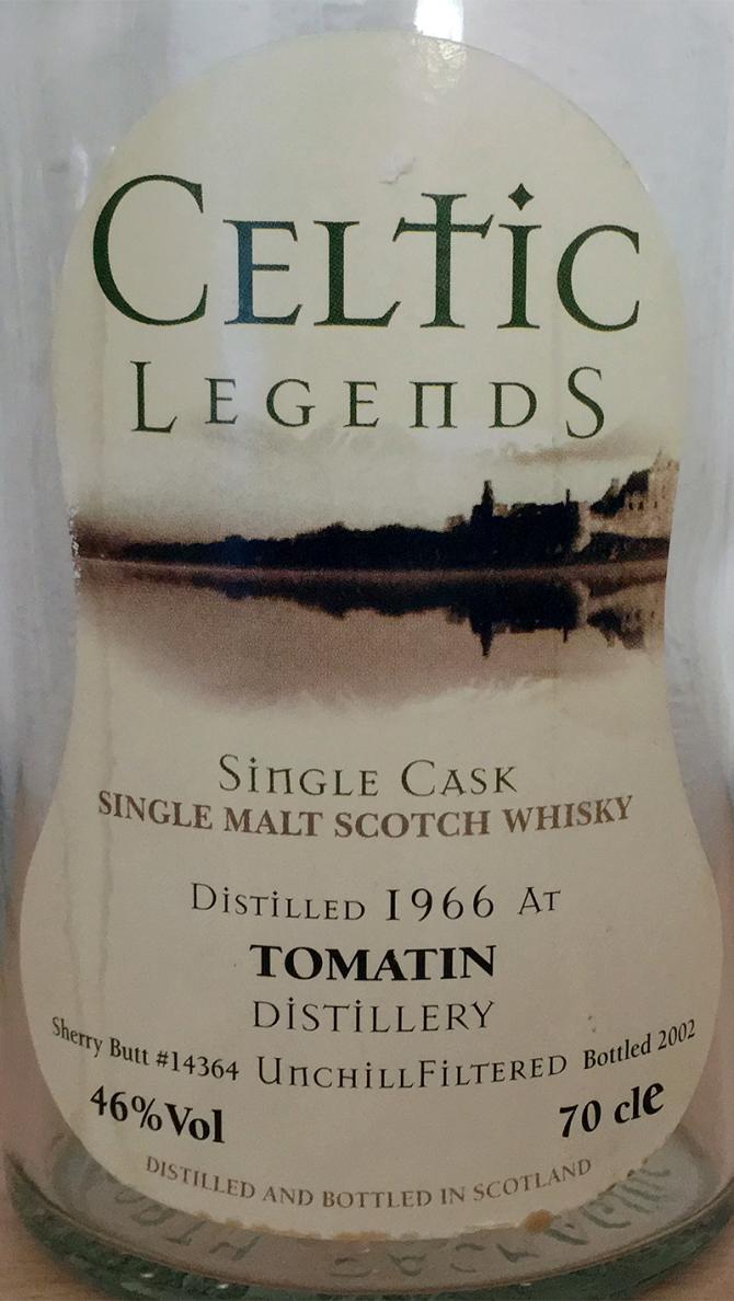 Tomatin 1966 LG Celtic Legends Dark Sherry Butt 14364 46% 700ml