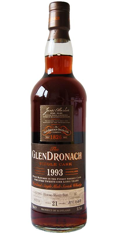 Glendronach 1993 Single Cask Oloroso Sherry Butt #37 Japan Exclusive 58.1% 700ml