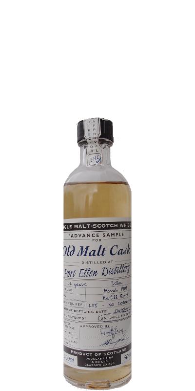 Port Ellen 1983 DL Advance Sample for the Old Malt Cask Refill Butt #2115 50% 200ml