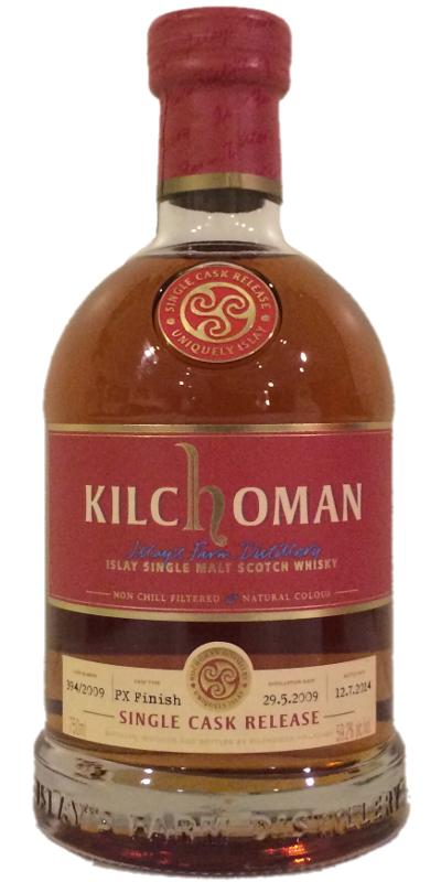 Kilchoman 2009 Single Cask for ImpEx Beverages Inc PX Finish 394/2009 59.2% 750ml
