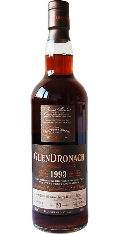 Glendronach 1993 Single Cask Oloroso Sherry Butt #1626 Taiwan Exclusive 54.6% 700ml