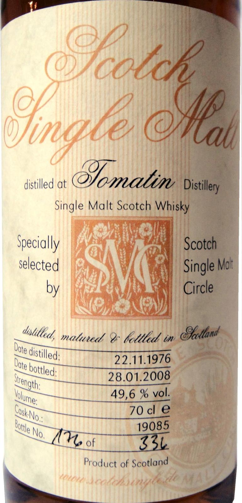 Tomatin 1976 MC - Ratings and reviews - Whiskybase