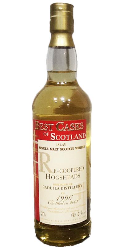 Caol Ila 1996 JB Best Casks of Scotland Re-Coopered Hogsheads 43% 700ml
