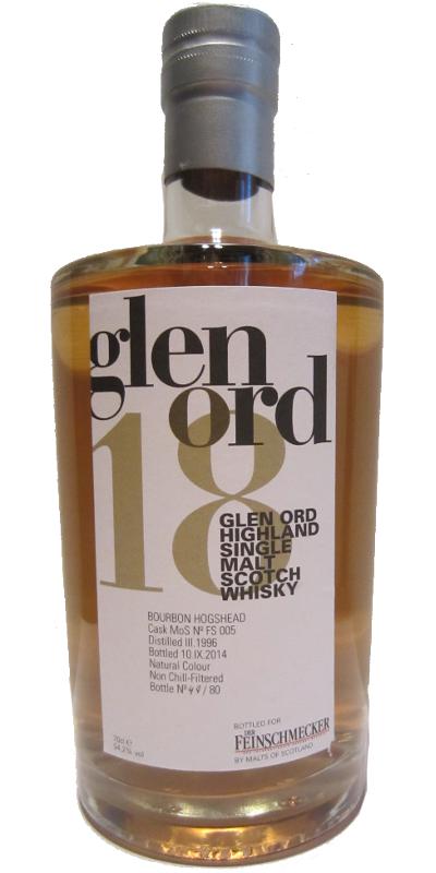Glen Ord 1996 MoS Bourbon Hogshead Der Feinschmecker 54.2% 700ml