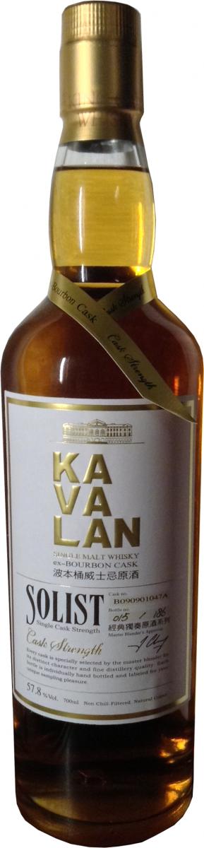 Kavalan Solist ex-Bourbon Cask B090901047A 57.8% 700ml