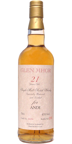 Glen Mhor 21yo HB for ANDI #6686 43% 700ml