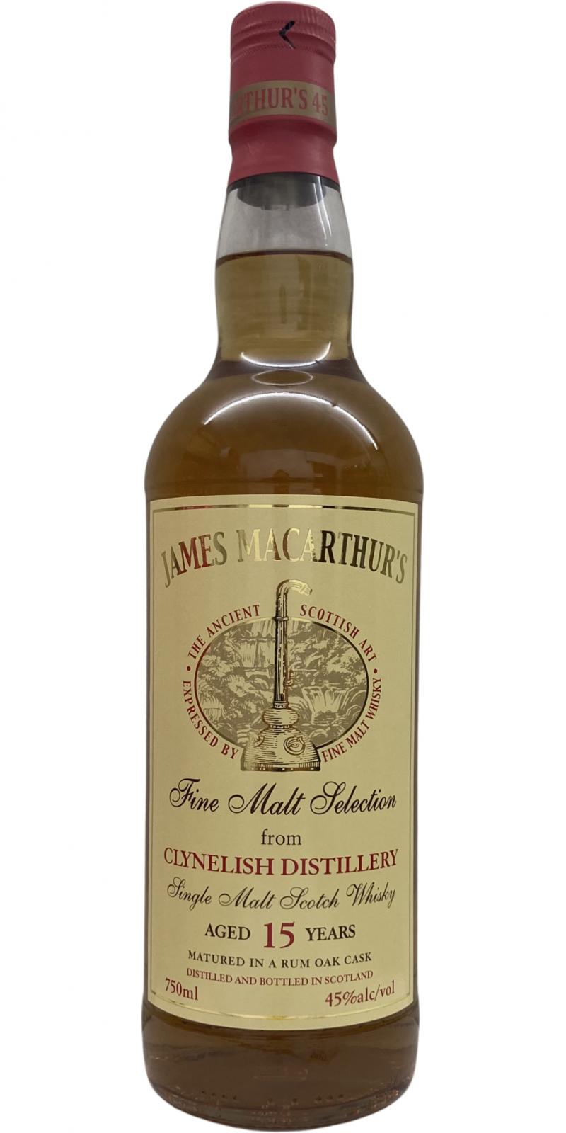 Clynelish 1997 JM Fine Malt Selection Rum Oak Cask #4711 45% 750ml