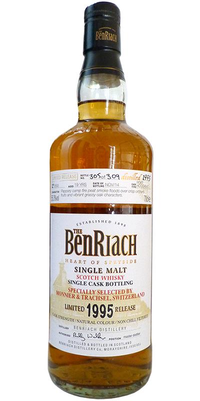 BenRiach 1995 Single Cask Bottling Port Hogshead #2693 Monnier & Trachsel Switzerland 55.3% 700ml