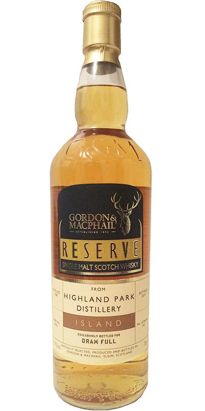 Highland Park 1999 GM Reserve for Dram Full 1st Fill Bourbon Barrel #4255 53.9% 700ml