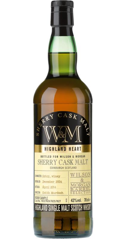 Highland Heart 2004 WM Sherry Cask Malt 7622/7624/7625/7627 43% 700ml