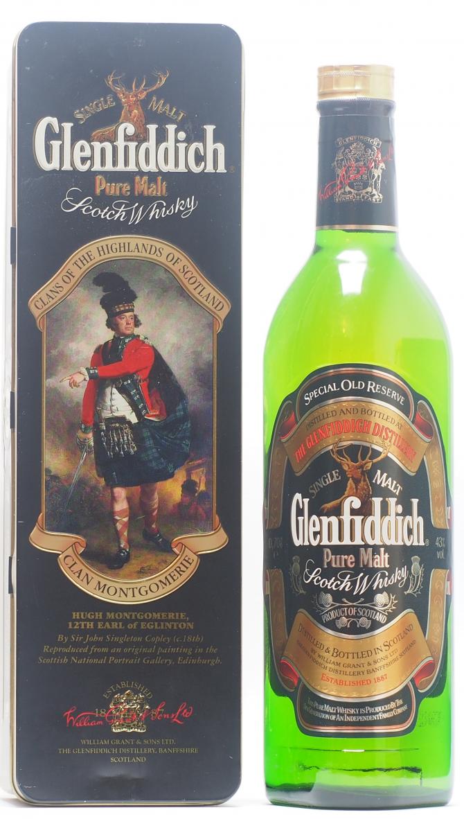 Montgomerie-Vintage Glenfiddich Scotch Whisky Tin-Clans Highlands Scotland 