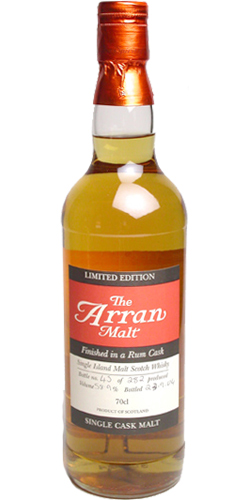 Arran Rum Cask Limited Edition Single Cask Malt 58.9% 700ml
