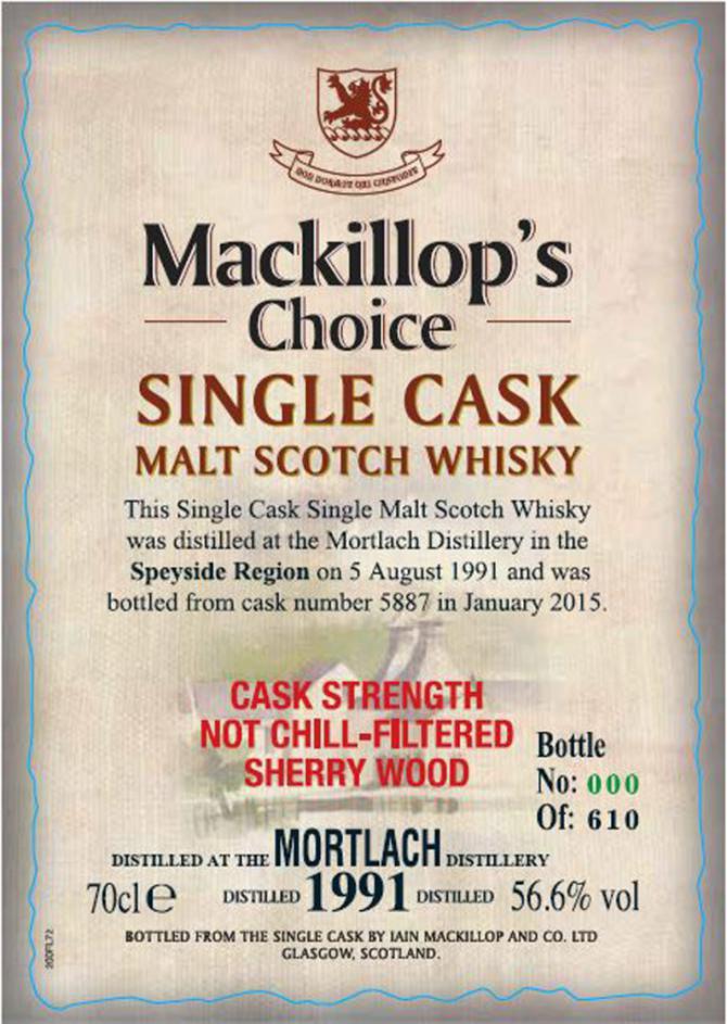 Mortlach 1991 McC - Ratings and reviews - Whiskybase