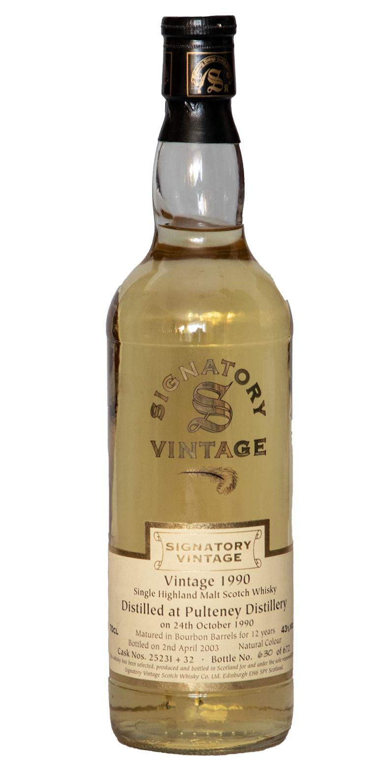 Old Pulteney 1990 SV Vintage Collection Bourbon Barrels 25231 + 32 43% 700ml