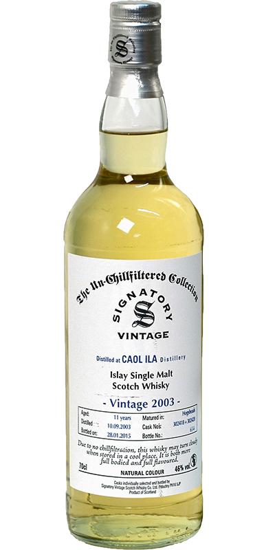 Caol Ila 2003 SV The Un-Chillfiltered Collection 302418 + 302420 46% 700ml