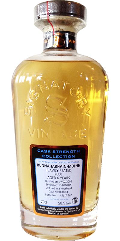 Bunnahabhain 2008 SV Moine Cask Strength Collection #800044 58.9% 700ml