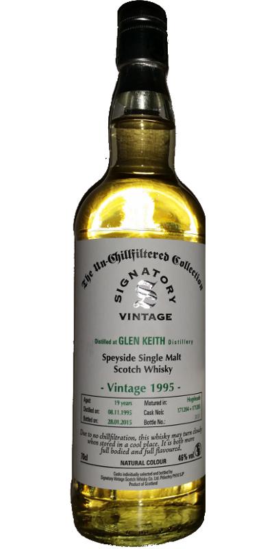 Glen Keith 1995 SV The Un-Chillfiltered Collection 171204 +171205 46% 700ml
