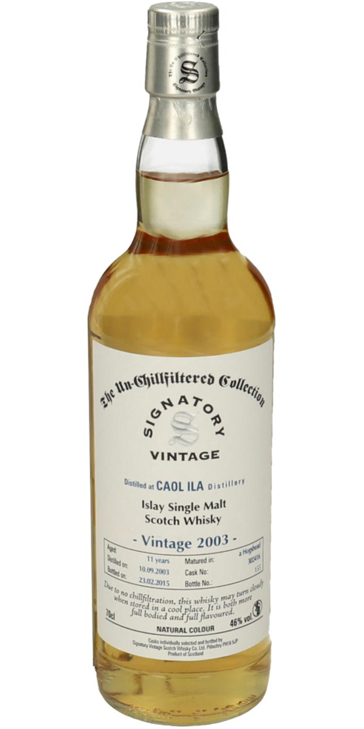 Caol Ila 2003 SV The Un-Chillfiltered Collection #302416 46% 700ml