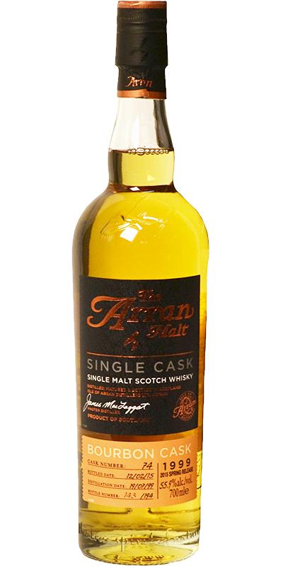 Arran 1999 2015 Spring Release Bourbon Cask #74 55.9% 700ml