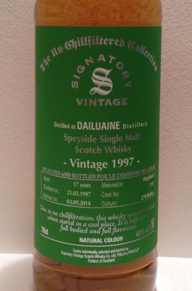 Dailuaine 1997 SV The Un-Chillfiltered Collection Hogshead 7197 46% 700ml