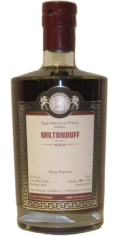 Miltonduff 2004 MoS