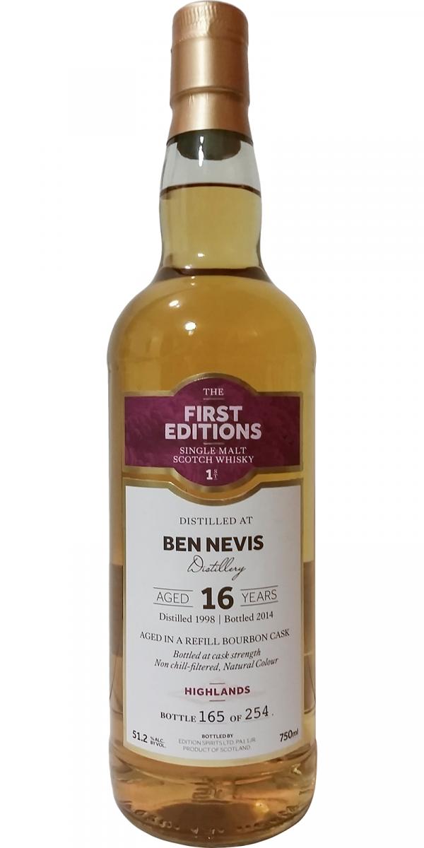 Ben Nevis 1998 ED The 1st Editions Refill Bourbon Cask 51.2% 750ml